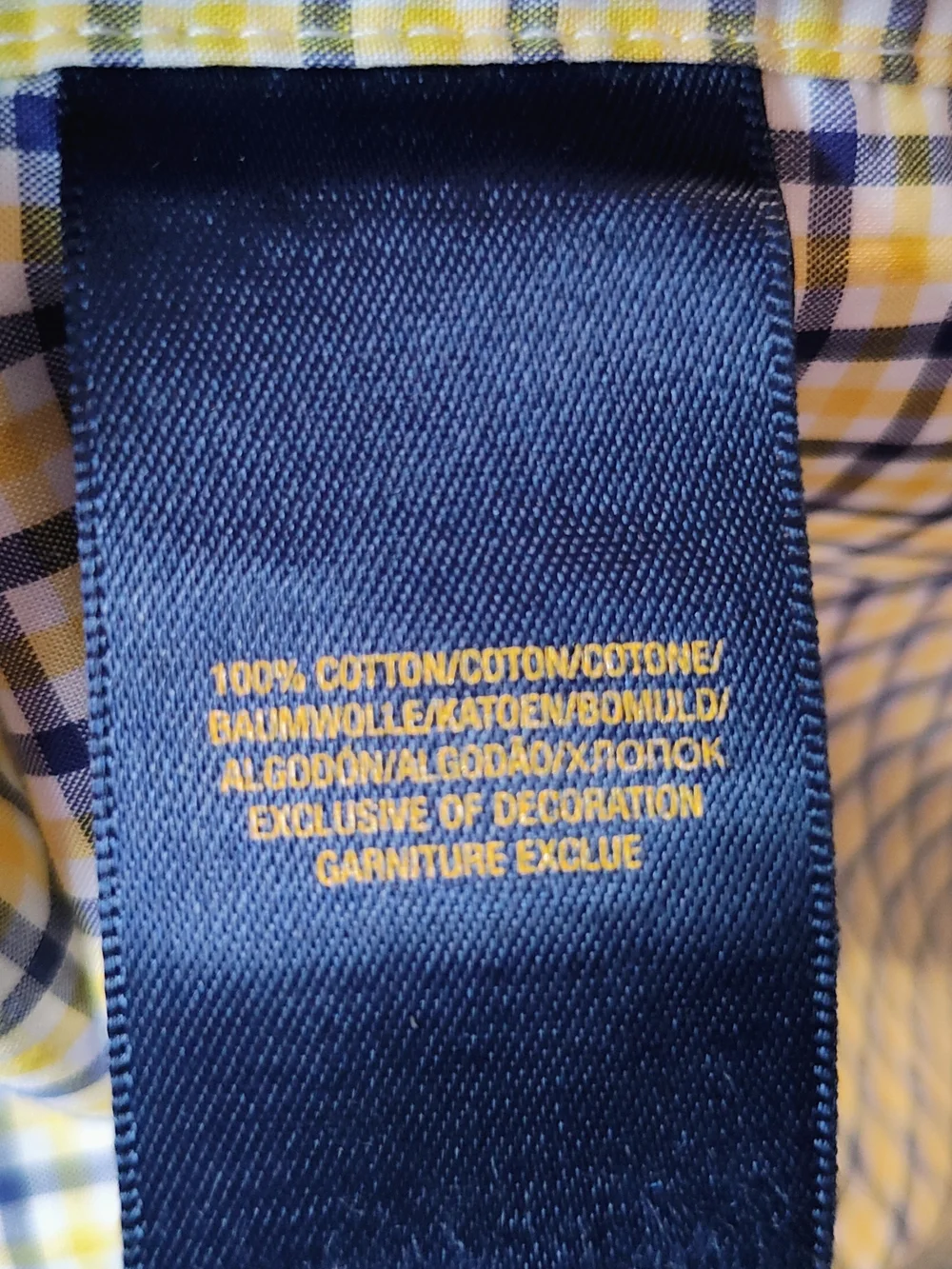 Ralph Lauren White Shirt with Blue Check Plaid